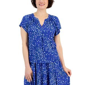 Petite Gauze Flutter-Sleeve Top